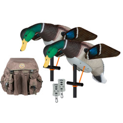 Lucky Duck Waterproof HDi Motion Duck Decoy 2 Pack With Remotes And MPW Backpack